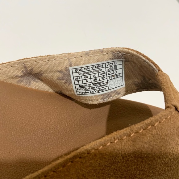 UGG Brookside Chestnut Brown Suede Flip Flop Mens Sandals Casual Summer Shoes 7 - Picture 12 of 12